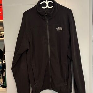 The North Face Black Pullover Fleece with White Logo